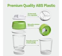 Odorkle Cortador Manual en Espiral para Verduras, Rallador Ajustable 5 en 1 con 4 Modos de Corte para Zanahorias, Pepinos, Espiralizador Compacto de Mano para Ensalada, Pasta, Preparación de Comidas