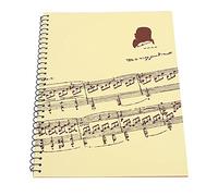 Odorkle Cuaderno de Papel de Manuscrito Musical de 50 Páginas Papel de Escritura en Pentagrama para Escritores de Canciones y Aficionados con Piano Negro Nota Negra (patrón de partitura musical