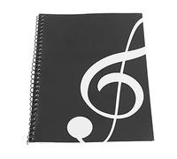 Odorkle Cuaderno de Papel de Manuscrito Musical de 50 Páginas Papel de Escritura en Pentagrama para Escritores de Canciones y Aficionados con Piano Negro Nota Negra (Patrón de nota musical negra)