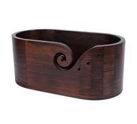 Odorkle Cuenco de Hilo de Madera, Soporte Ovalado para Tejer, Solución de Hilo sin Enredos, Almacenamiento Esencial para Entusiastas del Crochet