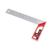 Odorkle Escuadra para Carpintería, Escuadra de Carpintero de Acero Inoxidable y Aleación de Aluminio de 300 Mm con Burbuja de Nivel de Doble Eje para Marcado de ángulos, Marcos y Fabricación de