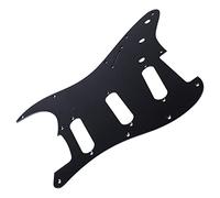 Odorkle Golpeador de Guitarra Eléctrica de Aleación de Aluminio, Cubierta del Panel Frontal Resistente a los Arañazos para bajo, Instalación de Bricolaje para Entusiastas de la Música (BLACK)