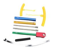 Odorkle Kit de Herramientas Compacto para de Neumáticos de Motocicletas, Cambiador de Neumáticos de Acero para Ruedas de 16 a 21 Pulgadas con Ejes de 15, 17, 20 y 25 Mm, Portátil, Plegable para