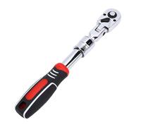 Odorkle Llave de Vaso con Accionamiento de 1 4 Pulgadas, Llave de Trinquete de Cabeza Flexible Cr Mo, Bloqueo de Liberación Rápida Reversible Rápido de 72 Dientes, Ajustable a 180 Grados para