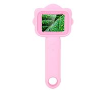 Odorkle Lupa de Microscopio Digital de Mano Zoom 500X Pantalla de 2,4 Pulgadas Microscopio USB de 2MP con 8 Luces LED para PC OS Juguete Científico Educativo