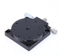 Odorkle Mesa Deslizante de Ajuste Fino R60A-L, Etapa de Rotación Manual de 60 Mm de Diámetro, Mesa Deslizante de 360° para Medición Experimental óptica, Ajustes de Precisión con Precisión de 0,01 M