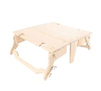 Odorkle Mesa Plegable de Madera para Picnic, Mesa de Picnic Portátil para Vino con Soporte de Vidrio, Diseño de Tablero de Densidad 2 en 1, Configuración Plegable para Playa, Parque, Camping, (Color