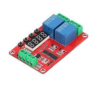 Odorkle Módulo de relé de Retardo de Tiempo, Temporizador Ajustable Multifunción de 2 Canales, Placa de Automatización Programable para Aplicaciones DC 5V 12V 24V (5V)