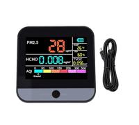 Odorkle Monitor de Calidad del Aire Interior 8 en 1 Portátil PM2.5 PM10 PM1.0 HCHO TVOC Temperatura Humedad Detector con Pantalla a Color