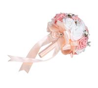 Odorkle Novia de Perlas de Diamantes, Suministros de Flores de Boda, Ramos de Fiesta Nupcial, Ramo Romántico Artificial Rosa para el Día de San Valentín, Simulación de Rosas para Confesión de Dama