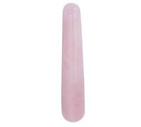 Odorkle Palo de Masaje Facial de Cuarzo Rosa, Herramienta de Cristal de 100 Mm para Punto de Acupuntura Facial, Drenaje Linfático Guasha, Antienvejecimiento, Esculpir la Línea de la Mandíbula, (PINK)