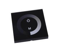 Odorkle Panel Táctil Atenuador Panel Táctil, Controlador de Interruptor de Pared con Atenuador, de un Color Controlador de Interruptor de Pared con Tira de Luz LED DC 12V-24V (Black)