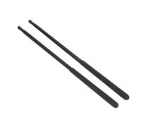 Odorkle Par de Baquetas de Aleación de Aluminio 5A, Antideslizante, Baquetas de Refuerzo de Potencia Sólida para Rendimiento de Entrenamiento de Batería con Diseño Portátil Liviano (BLACK)