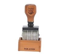 Odorkle Sello de Fecha de Madera, Sello de Rueda Rodante, Fuente Vintage para Decoración de Arte de álbumes de Recortes, Año, Mes, Transparente Seguro, útil para Oficina,