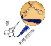 Odorkle Tijeras de Acero Inoxidable para Bricolaje, Herramientas de Costura Antiguas, Corte de Bordado, Tijeras Clásicas Vintage con Bucles Grandes para Facilitar el Manejo, Hojas de Acero