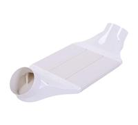 Odorkle Tubo de Ventilación Redondo a Plano, Kit de Conducto de Ventilación ABS para Derivación de Viga con Accesorios para Manguera de 160 Mm, Instalación sin Taladro para Espacios