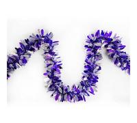 Odot 10 Piezas Espumillón Arbol de Navidad Guirnalda Lunares Navidad de Oropel Brillantes, Decoracion Navideña para Ventana Pared Escalera Boda Fiesta Interior y Exterior (Morado,2m)