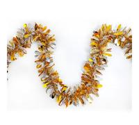 Odot 10 Piezas Espumillón Arbol de Navidad Guirnalda Lunares Navidad de Oropel Brillantes, Decoracion Navideña para Ventana Pared Escalera Boda Fiesta Interior y Exterior (Dorado,2m)