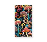 Odot 130x70cm Sábana Bajera Cuna Bebe, Patrón Champiñón Sabanas Carrito Bebe Sábana Bajera Capazo Sabanas Minicuna Bebe Suave Sábana Bajera Ajustable para Niña y Niño (Patrón de setas)