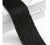 Odot 2 Piezas Sencillo Color Liso Cortina Puerta Exterior Hilos,Cortina de Flecos para Ventana Cortinas de Puerta Antimoscas,Separador de Habitaciones Decorativa Dormitorio (Negro,100x200cm)