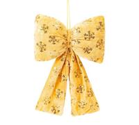 Odot 6 Piezas Lazos Navideños para Árbol Pequeño, Lazos XXL para Árbol de Navidad en Color i Rojo Decoración del Hogar para Puerta, Pared, Corona, Salón, Fiesta, Boda (Oro,20 * 30cm)