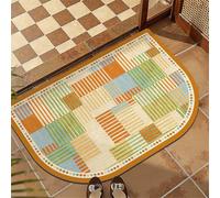 Odot Alfombra Baño Secado Rápido Alfombrilla de Baño Estilo de Rompecabezas Pastoral Antideslizante de Piedra Diatomita Súper Absorbente Alfombra de Baño Felpudo Suaves (Naranja,60x90cm)