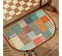 Odot Alfombra Baño Secado Rápido Alfombrilla de Baño Estilo de Rompecabezas Pastoral Antideslizante de Piedra Diatomita Súper Absorbente Alfombra de Baño Felpudo Suaves (Multicolor,50x80cm)