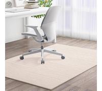 Odot Alfombra para Silla de Escritorio,Alfombra Protectora Suelo Silla Ruedas Antideslizante Gaming, Tapete de Protección de Oficina/Sala de Juegos,para Parqué/Suelos Duros (Beige,120x150cm)