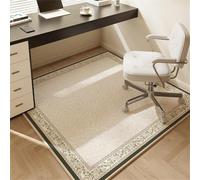 Odot Alfombra para Silla de Escritorio Cuadrada,Alfombra Protectora Suelo Silla Ruedas Antideslizante Gaming,Tapete de Protección de Oficina,para Parqué Suelos Duros (Estampado de Camelia,80x80cm)