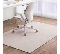 Odot Alfombra para Silla de Escritorio Grande, Alfombra Protectora Suelo Silla Ruedas Antideslizante Gaming, Tapete de Protección de Oficina, para Parqué, Suelos Duros (Beige,90x150cm)