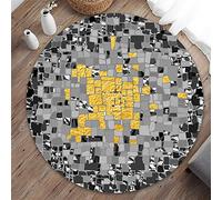 Odot Alfombra para Silla de Escritorio Redonda, Alfombra Protectora Suelo Silla Ruedas Antideslizante Gaming, Tapete de Protección de Oficina,para Suelos Duros Parqué (Cristal Negro,120cm)