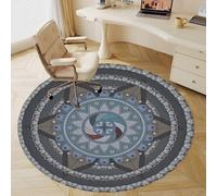 Odot Alfombra para Silla de Escritorio Redonda, Alfombra Protectora Suelo Silla Ruedas Antideslizante Gaming, Tapete de Protección de Oficina, para Suelos Duros (Superposición,100cm)