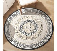 Odot Alfombra para Silla de Escritorio Redonda, Estilo Retro Alfombra Protectora Suelo Silla Ruedas Antideslizante Gaming, Tapete de Protección de Oficina para Suelos (Estilo nórdico 5,100cm)