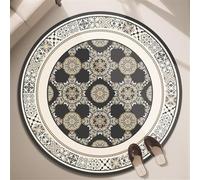 Odot Alfombra para Silla de Escritorio Redonda, Estilo Retro Alfombra Protectora Suelo Silla Ruedas Antideslizante Gaming,Tapete de Protección de Oficina para Suelos (exótico 5,120cm)