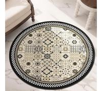 Odot Alfombra para Silla de Escritorio Redonda, Estilo Retro Alfombra Protectora Suelo Silla Ruedas Antideslizante Gaming, Tapete de Protección de Oficina para Suelos (Estilo nórdico 2,140cm)