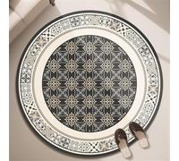 Odot Alfombra para Silla de Escritorio Redonda, Estilo Retro Alfombra Protectora Suelo Silla Ruedas Antideslizante Gaming,Tapete de Protección de Oficina para Suelos (exótico 4,100cm)