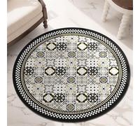 Odot Alfombra para Silla de Escritorio Redonda, Estilo Retro Alfombra Protectora Suelo Silla Ruedas Antideslizante Gaming, Tapete de Protección de Oficina para Suelos (Estilo nórdico 3,60cm)