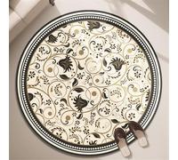 Odot Alfombra para Silla de Escritorio Redonda, Estilo Retro Alfombra Protectora Suelo Silla Ruedas Antideslizante Gaming,Tapete de Protección de Oficina para Suelos (exótico 1,120cm)