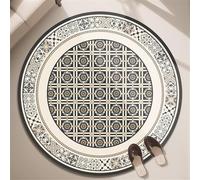 Odot Alfombra para Silla de Escritorio Redonda, Estilo Retro Alfombra Protectora Suelo Silla Ruedas Antideslizante Gaming,Tapete de Protección de Oficina para Suelos (exótico 3,80cm)