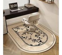 Odot Alfombra para Silla de Escritorio, Retro Grueso Felpa Alfombra Protectora Suelo Silla Ruedas Antideslizante Gaming, Tapete de Protección de Oficina (Ramas de Flores,60x120cm)