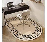 Odot Alfombra para Silla de Escritorio, Retro Grueso Felpa Alfombra Protectora Suelo Silla Ruedas Antideslizante Gaming, Tapete de Protección de Oficina (Estilo de Pintura a Tinta,90x120cm)