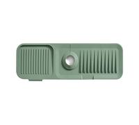 Odot Alfombrilla De Silicona para Grifo Blanco Alfombrilla Fregadero Cocina Recortables Protector contra Salpicaduras para Fregadero, Tapete Fregadero para Encimera de Cocina Baño (Verde,37x14cm)