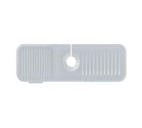 Odot Alfombrilla De Silicona para Grifo Blanco Alfombrilla Fregadero Cocina Recortables Protector contra Salpicaduras para Fregadero, Tapete Fregadero para Encimera de Cocina Baño (Diáfano,61x14cm)