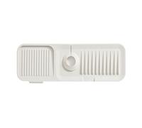 Odot Alfombrilla De Silicona para Grifo Blanco Alfombrilla Fregadero Cocina Recortables Protector contra Salpicaduras para Fregadero, Tapete Fregadero para Encimera de Cocina Baño (Blanco,61x14cm)