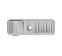 Odot Alfombrilla De Silicona Para Grifo Blanco Alfombrilla Fregadero Cocina Recortables Protector Contra Salpicaduras para Fregadero, Tapete Fregadero para Encimera de Cocina Baño (Gris claro,61x14cm)