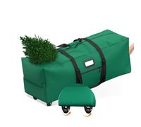 Odot Bolsa de Almacenamiento para árbol de Navidad con Ruedas, para Almacenar árboles de Navidad Artificial, Adornos árboles de Navidads, Guirnaldas, Colcha, Ropa, Juguetes (Verde,122x38x51cm)