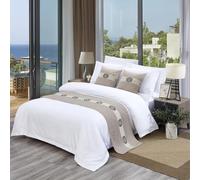 Odot Camino de Cama y Cojines a Juego, Nórdico for Pie de Cama, Caminos de Cama Bufandas de Protección for Hotel Hogar Sala, Ropa de Cama Bedroom Decoration (50x180cm,Estilo E)