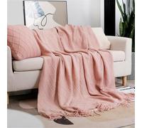 Odot Camino de Cama y Cojines a Juego, Nórdico for Pie de Cama, Caminos de Cama Bufandas de Protección for Hotel Hogar Sala, Ropa de Cama Bedroom Decoration (Rosa,60x180cm)
