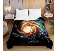 Odot Colcha Bouti Cama 90/135/150, 3D Galaxia Colchas Invierno y Verano Cubre Cama Individual o Matrimonio Suave Cubrecama Manta para Sofa Multiusos (230x280cm,Universo Solar)