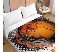 Odot Colcha Bouti Cama 90/135/150 Invierno, Baloncesto Impresión Acolchada Colchas Cubre Cama Individual o Matrimonio Multiusos Ligera y Suave Colcha Cama (230x260cm,Graffiti Gris)